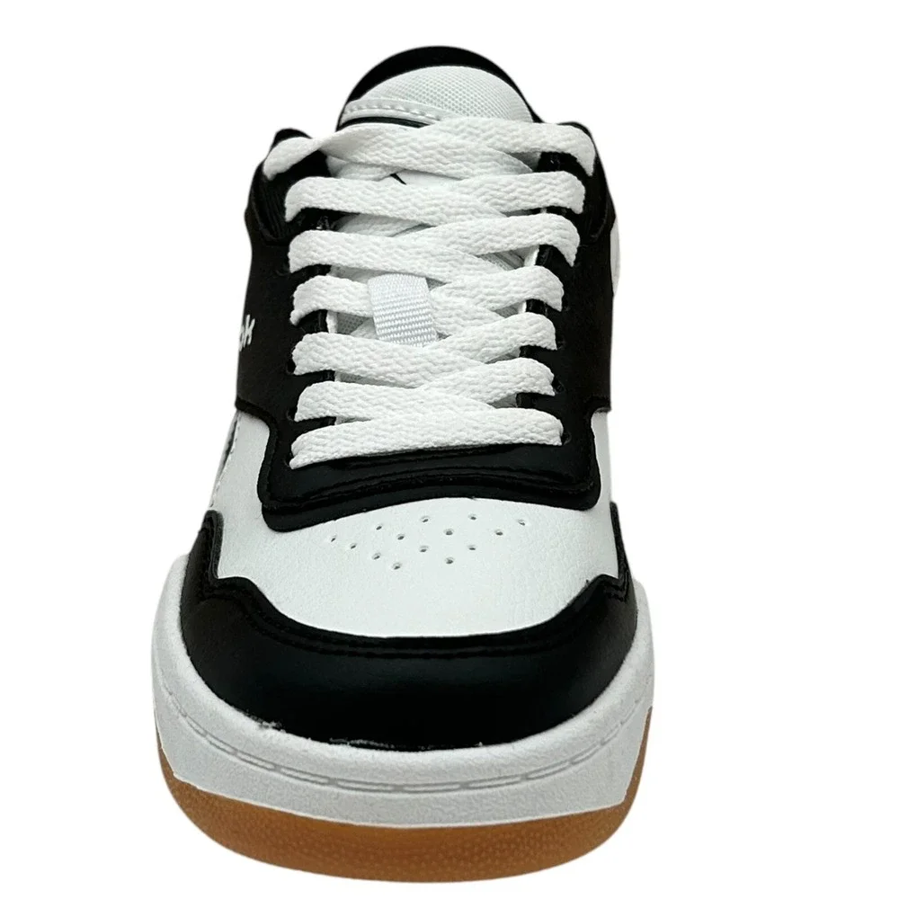 Reebok Court Drift Youth Boys Casual Sneakers Size 1Y Black/White Lace up Shoes‎